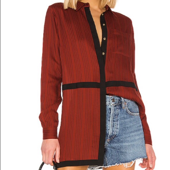 House Of Harlow 1960 X Revolve Marie Blouse In Spice Red